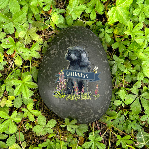Cockapoo Black Banner Pebble